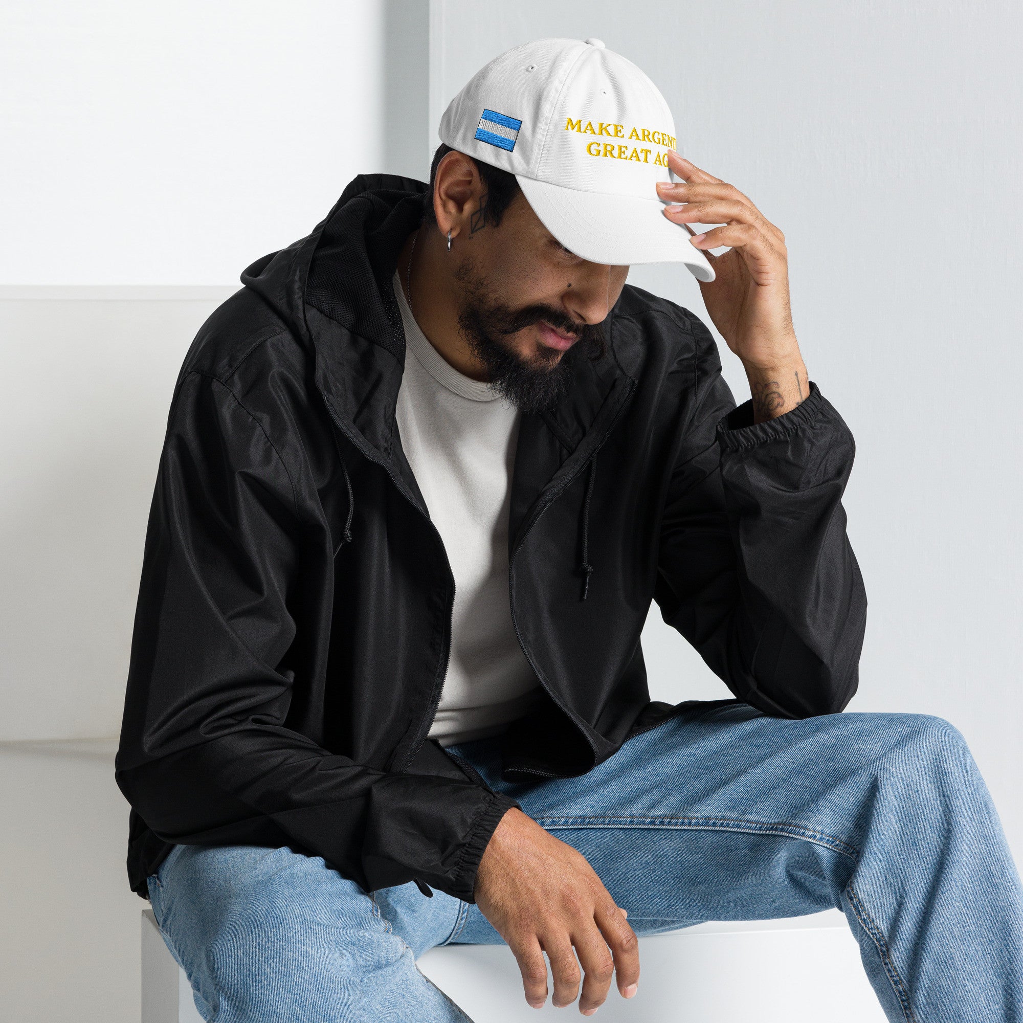 Gorra con bandera 