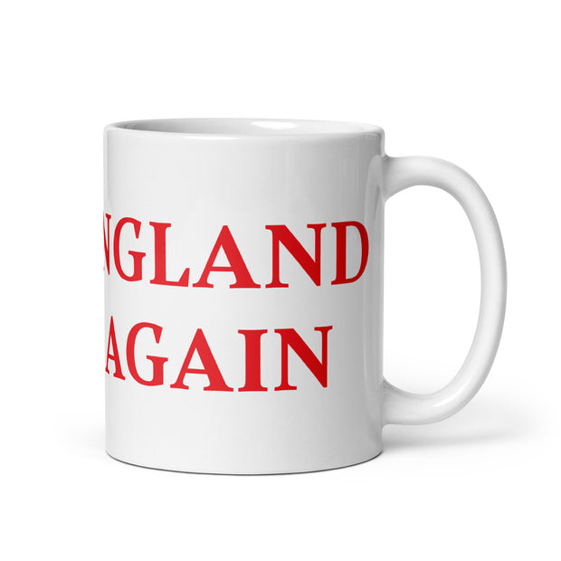 Taza clásica "Make England Great Again" en blanco con letras rojas