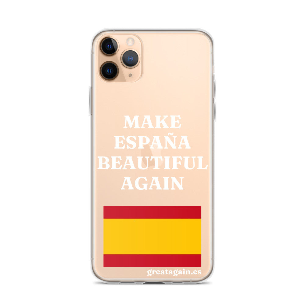 Carcasa transparente iPhone® Make España Beautiful Again