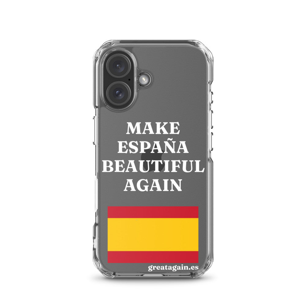Carcasa transparente iPhone® Make España Beautiful Again