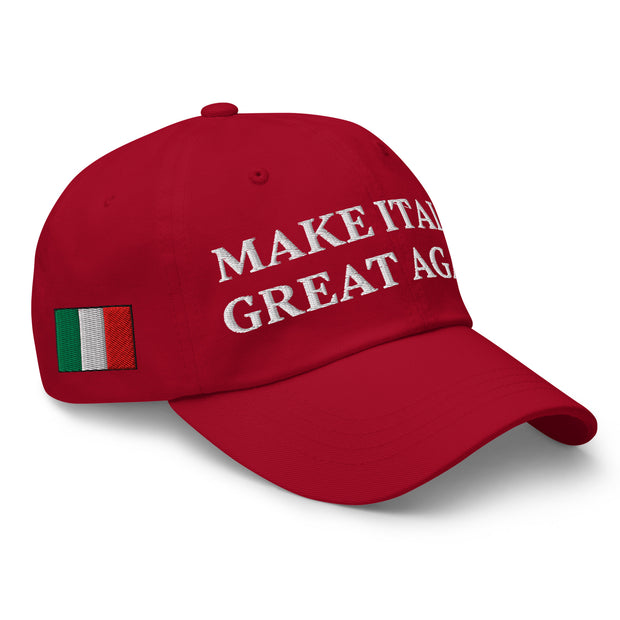 Gorra con bandera "Make Italia Great Again" bordada (estilo Dad hat