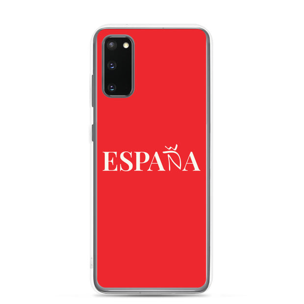 Carcasa transparente Samsung ESPAÑA roja