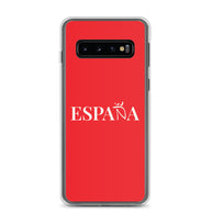 Carcasa transparente Samsung ESPAÑA roja