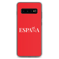 Carcasa transparente Samsung ESPAÑA roja