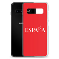 Carcasa transparente Samsung ESPAÑA roja
