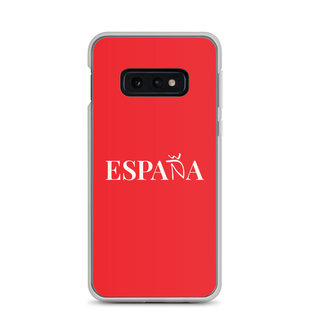Carcasa transparente Samsung ESPAÑA roja
