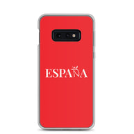 Carcasa transparente Samsung ESPAÑA roja