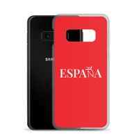 Carcasa transparente Samsung ESPAÑA roja