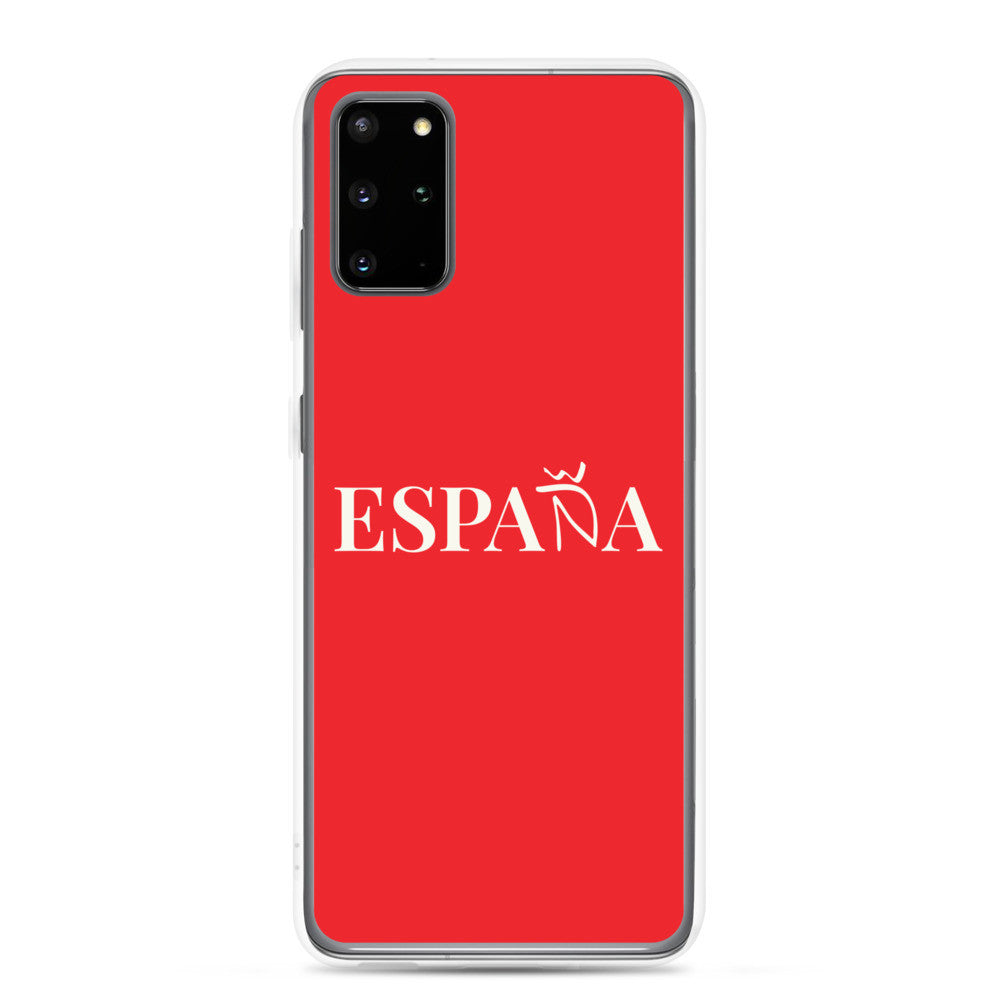 Carcasa transparente Samsung ESPAÑA roja