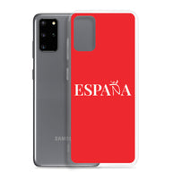 Carcasa transparente Samsung ESPAÑA roja