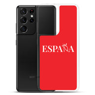 Carcasa transparente Samsung ESPAÑA roja