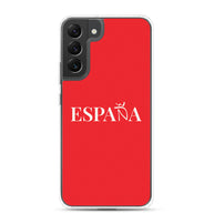 Carcasa transparente Samsung ESPAÑA roja