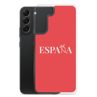 Carcasa transparente Samsung ESPAÑA roja