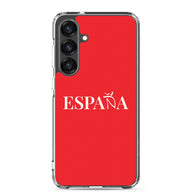 Carcasa transparente Samsung ESPAÑA roja