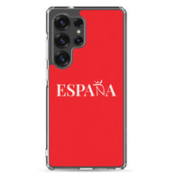 Carcasa transparente Samsung ESPAÑA roja