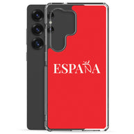 Carcasa transparente Samsung ESPAÑA roja