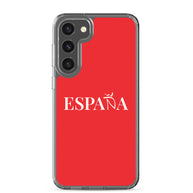 Carcasa transparente Samsung ESPAÑA roja