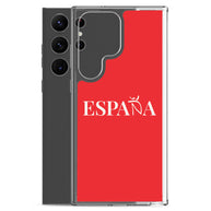 Carcasa transparente Samsung ESPAÑA roja