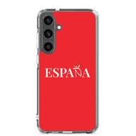 Carcasa transparente Samsung ESPAÑA roja