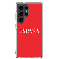 Carcasa transparente Samsung ESPAÑA roja