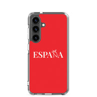 Carcasa transparente Samsung ESPAÑA roja