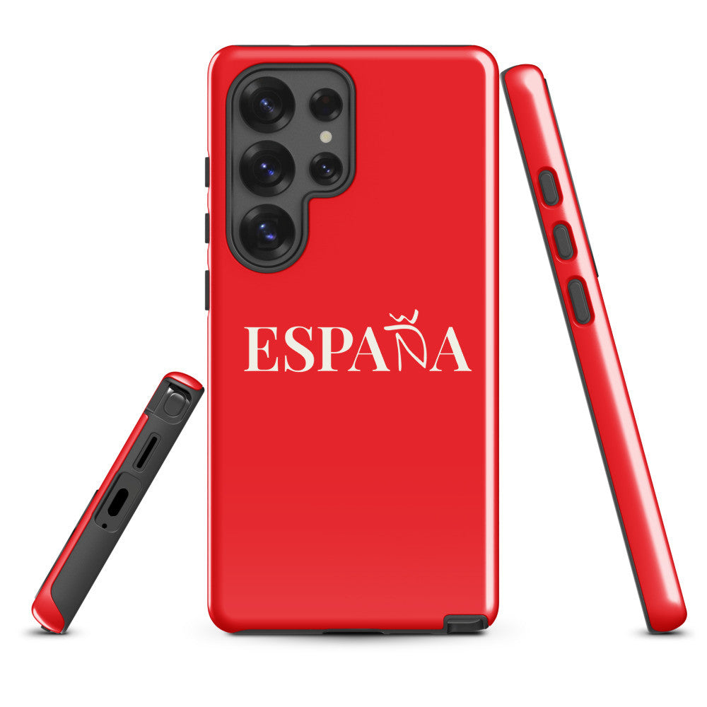 Carcasa dura (tough) Samsung ESPAÑA roja letra blanca
