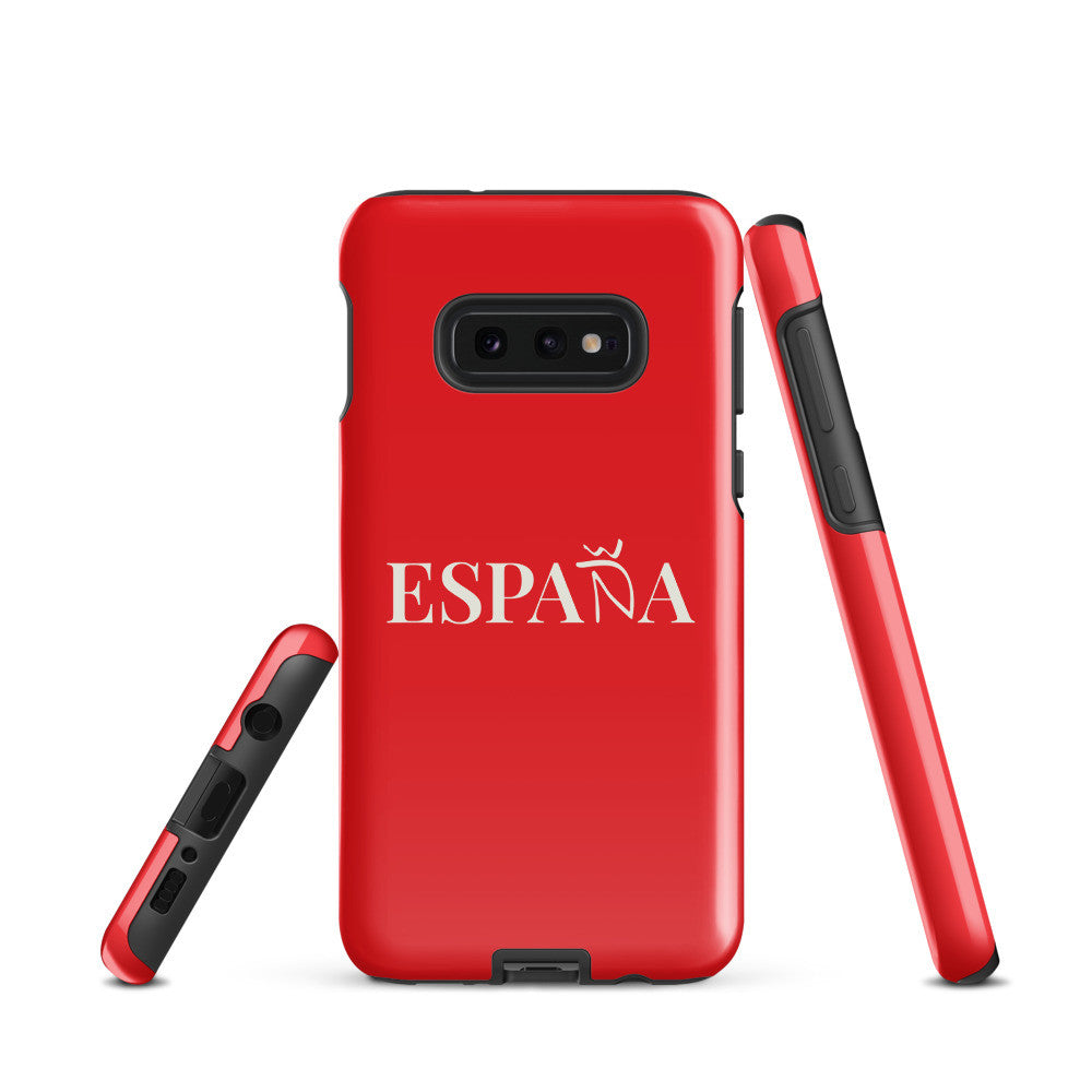 Carcasa dura (tough) Samsung ESPAÑA roja letra blanca
