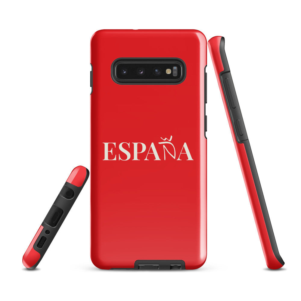 Carcasa dura (tough) Samsung ESPAÑA roja letra blanca