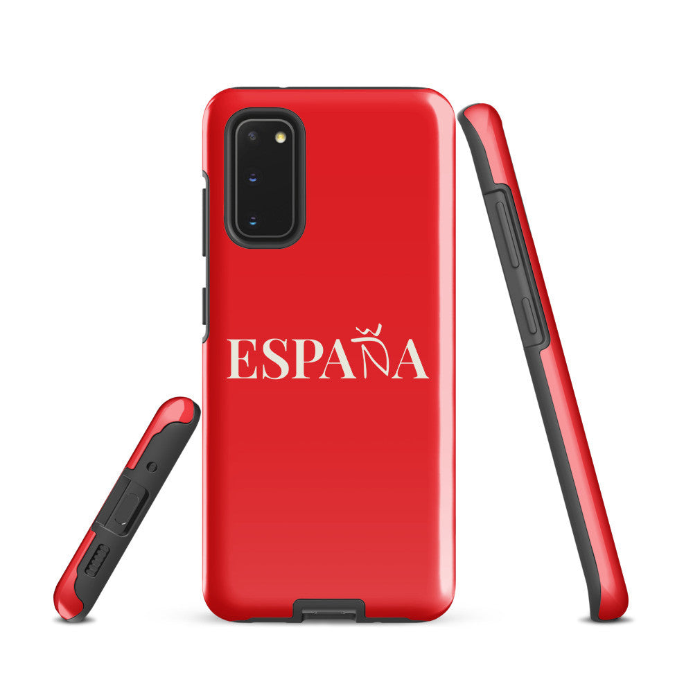 Carcasa dura (tough) Samsung ESPAÑA roja letra blanca