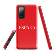 Carcasa dura (tough) Samsung ESPAÑA roja letra blanca