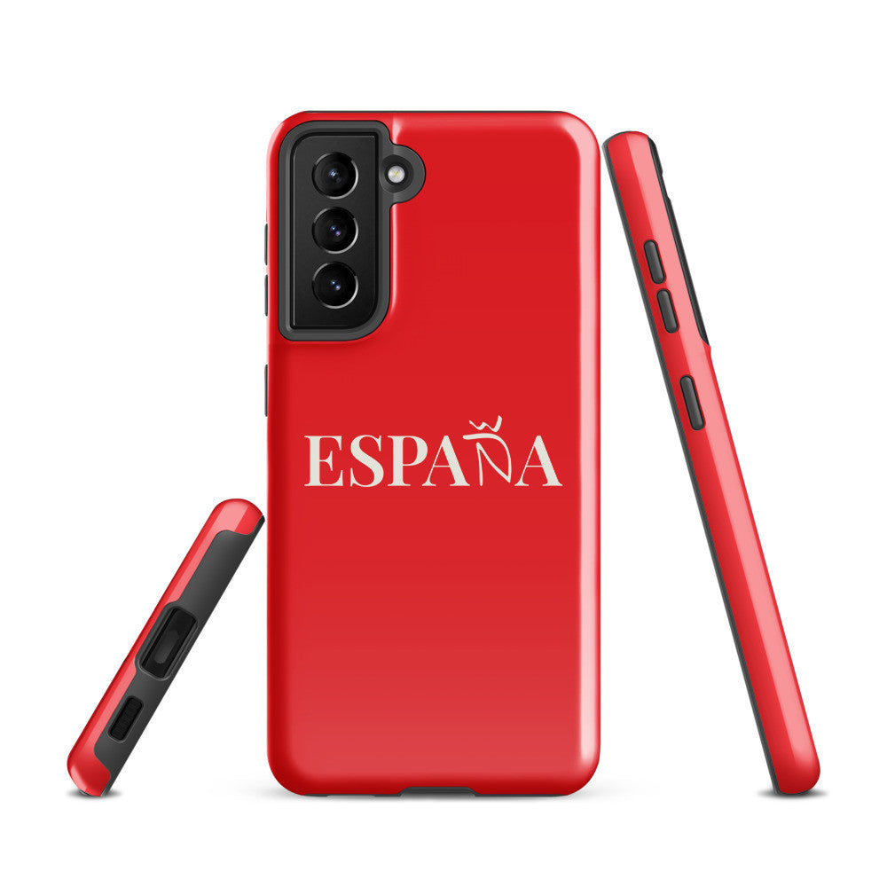Carcasa dura (tough) Samsung ESPAÑA roja letra blanca