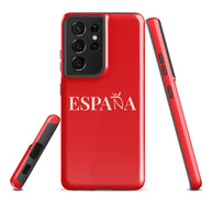 Carcasa dura (tough) Samsung ESPAÑA roja letra blanca