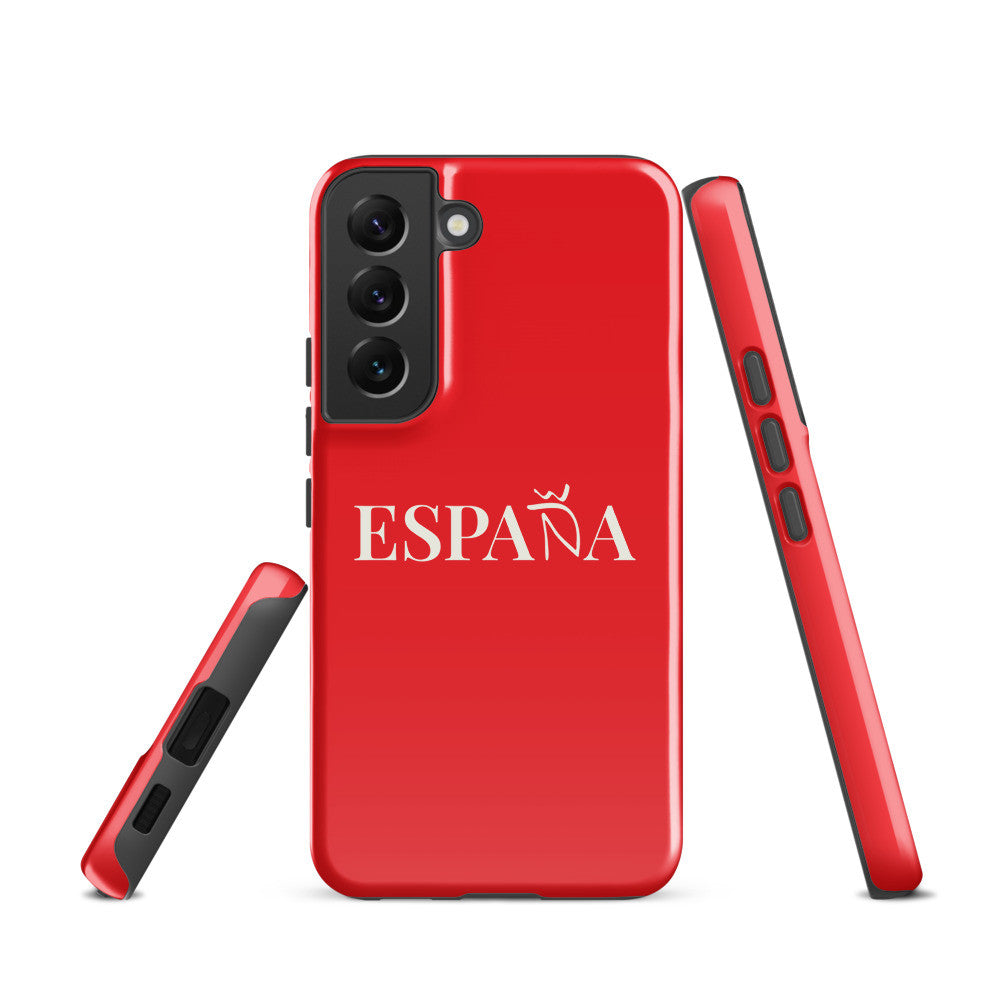Carcasa dura (tough) Samsung ESPAÑA roja letra blanca