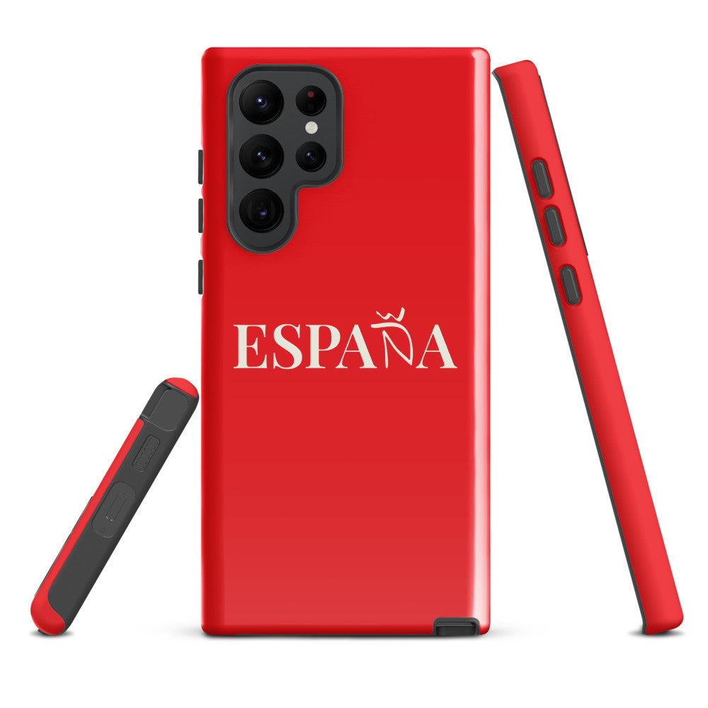 Carcasa dura (tough) Samsung ESPAÑA roja letra blanca