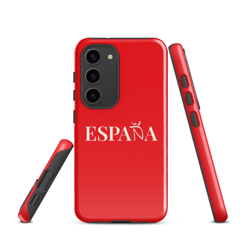 Carcasa dura (tough) Samsung ESPAÑA roja letra blanca