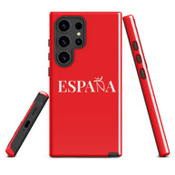 Carcasa dura (tough) Samsung ESPAÑA roja letra blanca