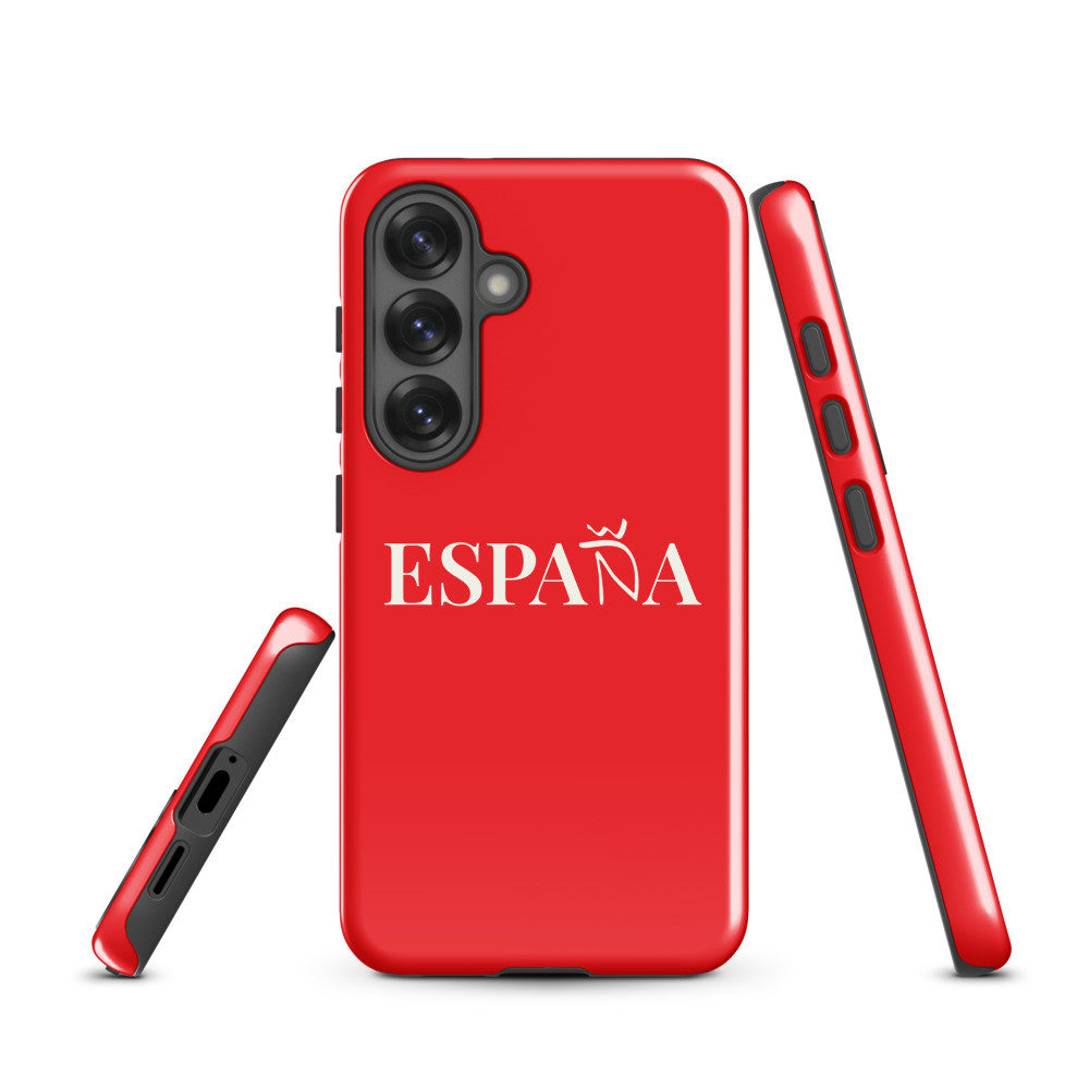 Carcasa dura (tough) Samsung ESPAÑA roja letra blanca