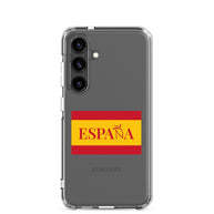 Carcasa transparente Samsung ESPAÑA con bandera pequeña