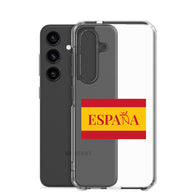 Carcasa transparente Samsung ESPAÑA con bandera pequeña