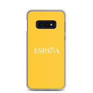 Carcasa transparente Samsung ESPAÑA amarilla letra blanca