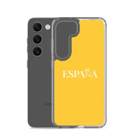 Carcasa transparente Samsung ESPAÑA amarilla letra blanca