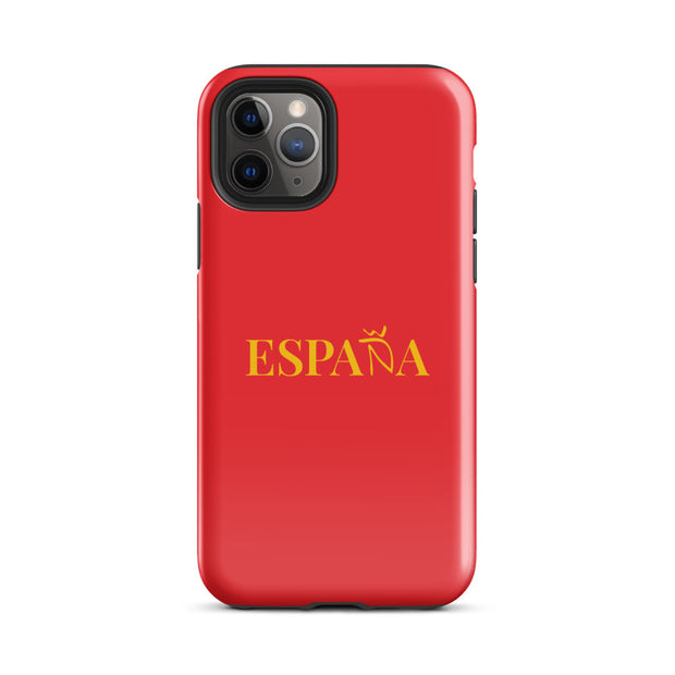 Carcasa dura (tough case) iPhone ESPAÑA rojo-dorado