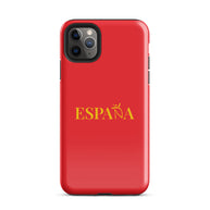 Carcasa dura (tough case) iPhone ESPAÑA rojo-dorado