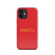Carcasa dura (tough case) iPhone ESPAÑA rojo-dorado