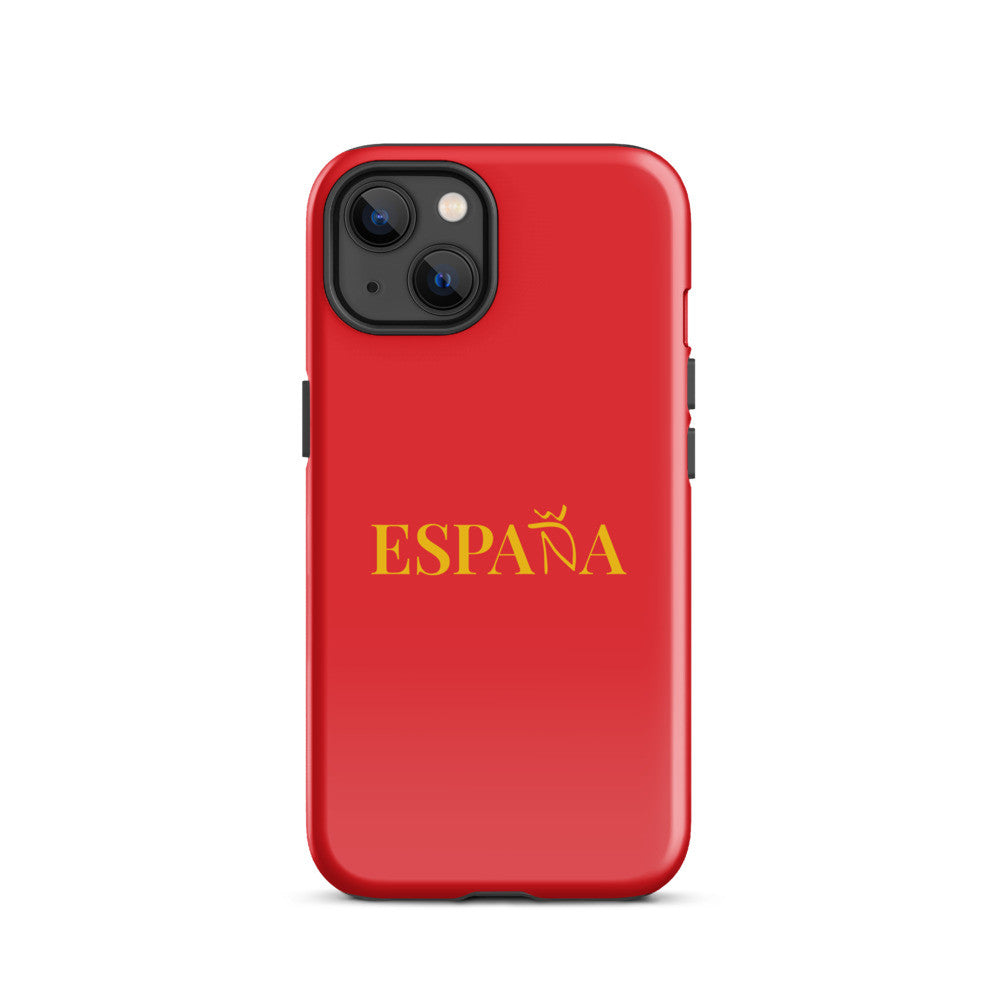 Carcasa dura (tough case) iPhone ESPAÑA rojo-dorado