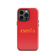 Carcasa dura (tough case) iPhone ESPAÑA rojo-dorado