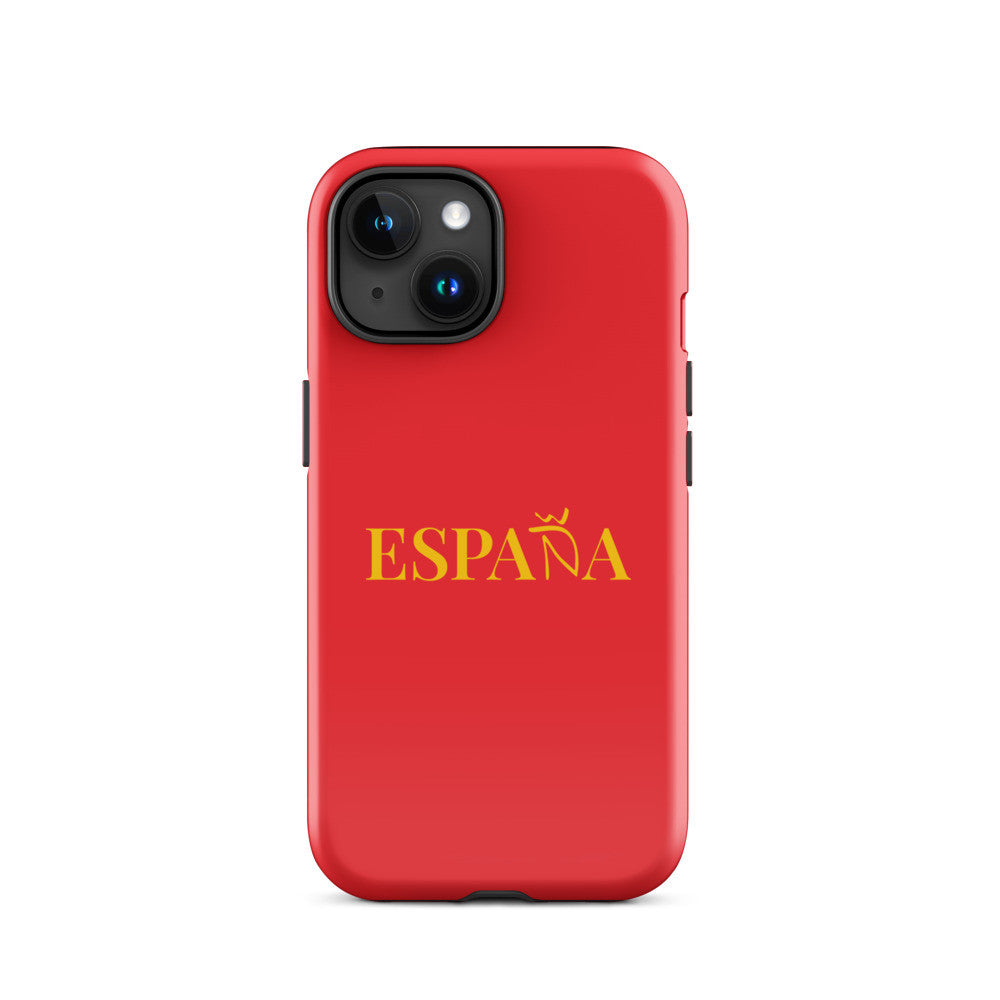 Carcasa dura (tough case) iPhone ESPAÑA rojo-dorado