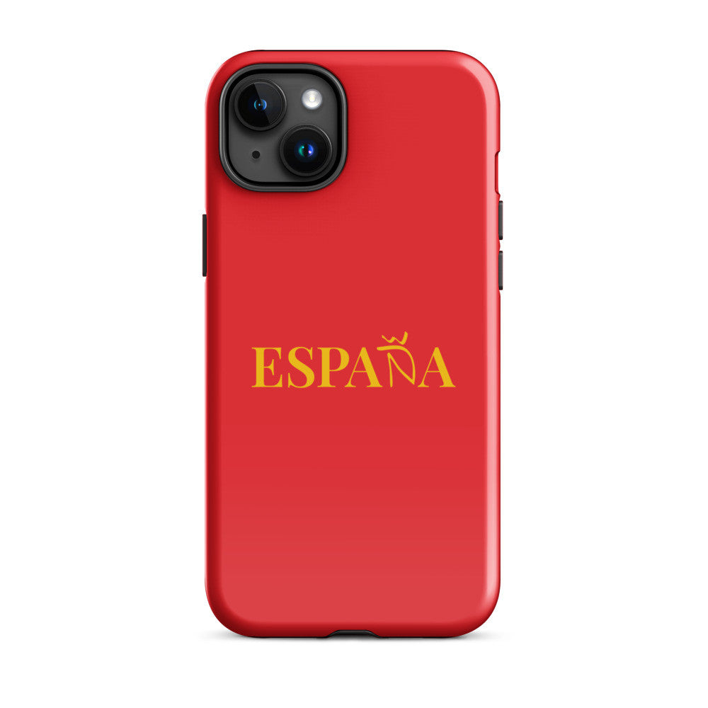 Carcasa dura (tough case) iPhone ESPAÑA rojo-dorado