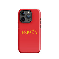 Carcasa dura (tough case) iPhone ESPAÑA rojo-dorado