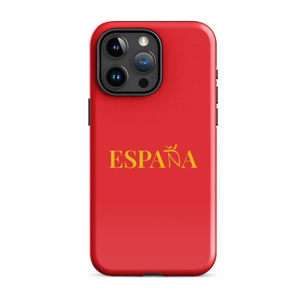 Carcasa dura (tough case) iPhone ESPAÑA rojo-dorado